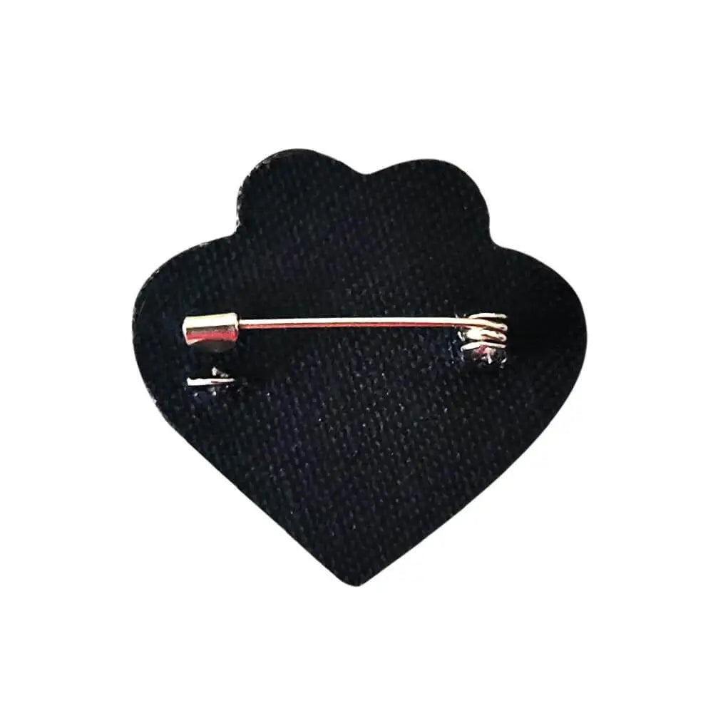 Herz Brosche hinten, nadel