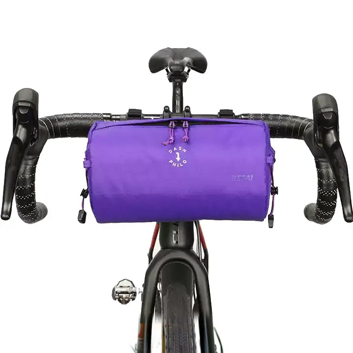 Fahrrad Lenkertasche Rolle mit Klett - lila