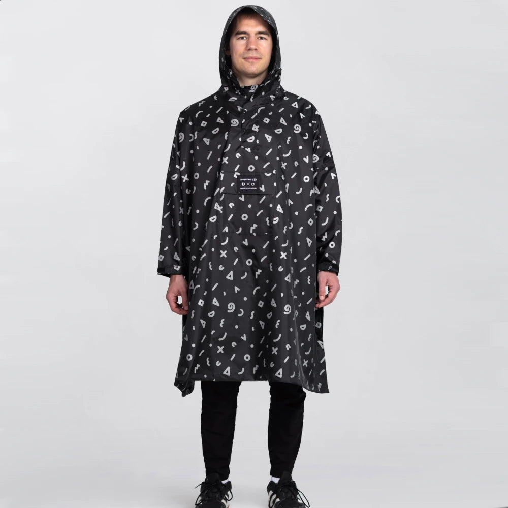 Reflektierender Regenponcho im Leo-Look
