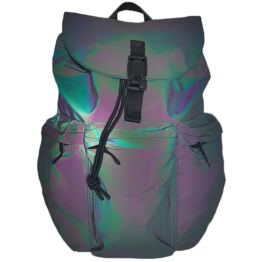 designer fahrradtaschen Reflektierender Rucksack Holo Optik Designer Tasche – Bomence