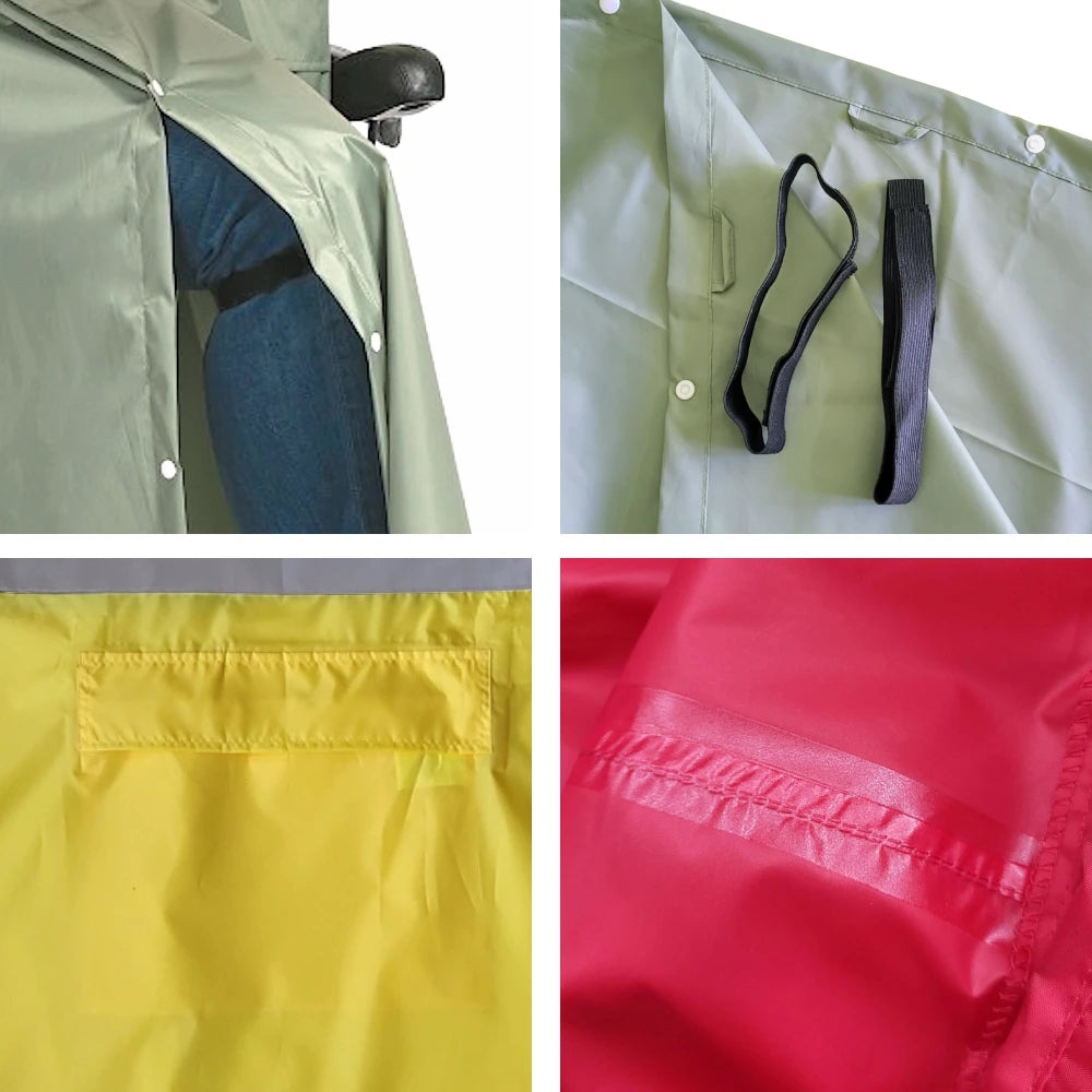 Material und Details der Bomence Regenponcho mit Ärmeln