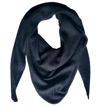 Schwarzer Kaschmir Schal Dreieck für Damen