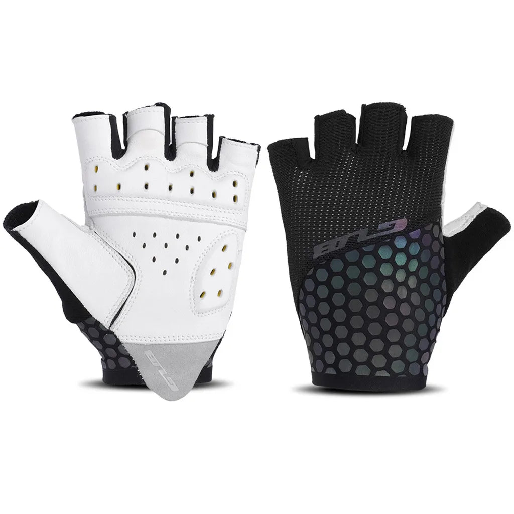 Fahrradhandschuhe Damen & Herren fingerlos mit Leder – Bomence