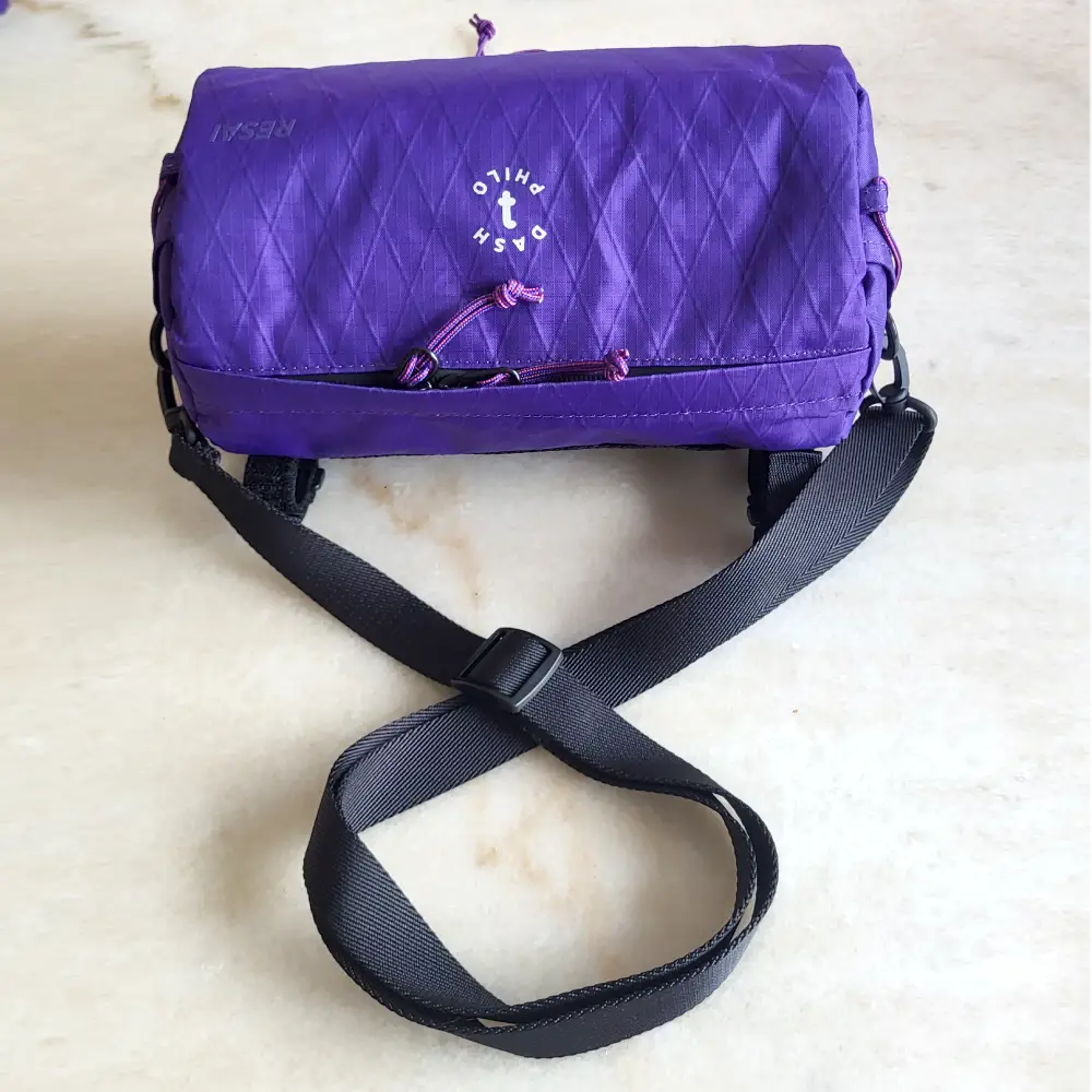 Lenkertasche auch als Umhängetasche Crossbody Bag lila Damen
