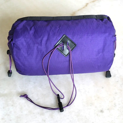 Befestigung Fahrradlenkertasche lila Rolle