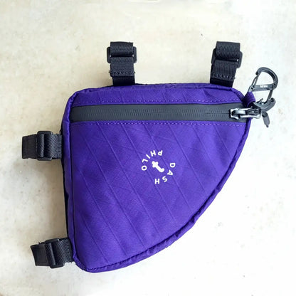 Fahrradrahmen Tasche Klettverschluss klein und lila für Damen