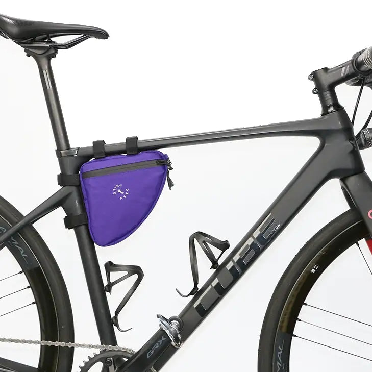 Kleine Rahmentasche Fahrrad lila Dreieck von RESAI – Bomence