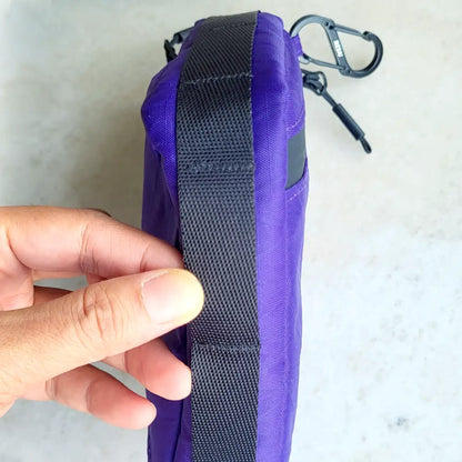 Befestigung Webbing Band Rahmentasche lila