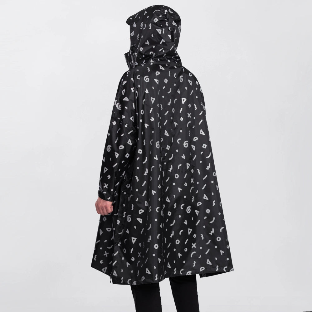 Reflektierender Regenponcho im Leo-Look