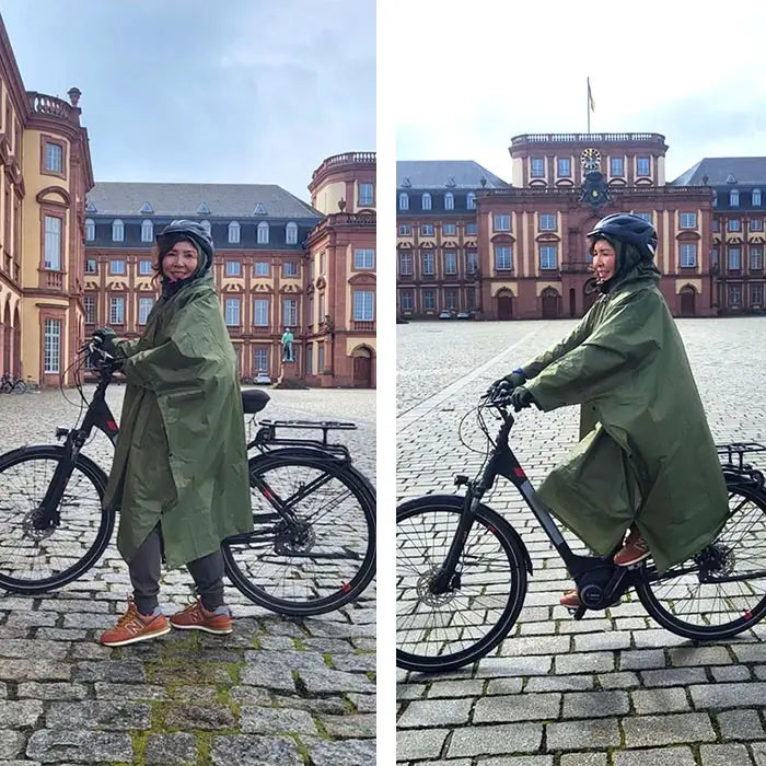 Fietsregencape XXL voor lange mannen en vrouwen