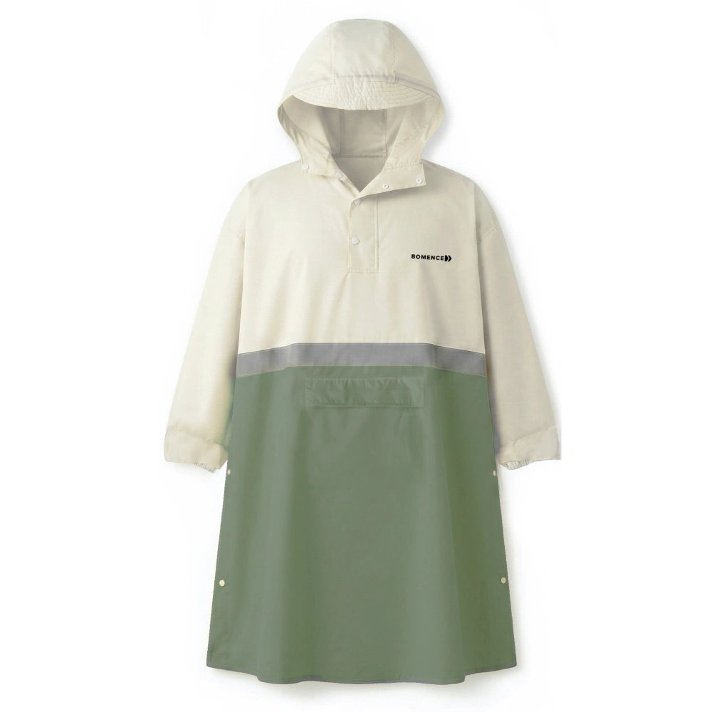 Großer Regenponcho mit Ärmeln (mit reflektierendem Streifen)