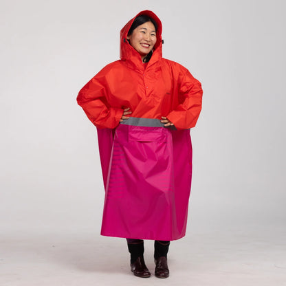 regenponcho mit ärmeln damen reflektierend von bomence