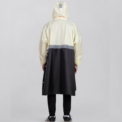 Reflektierender Regenponcho mit Streifen und großer Kapuze