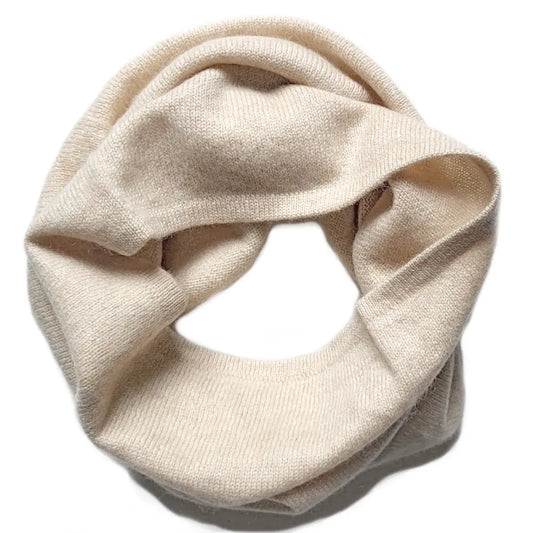 Schlauchschal aus Kaschmir in Beige