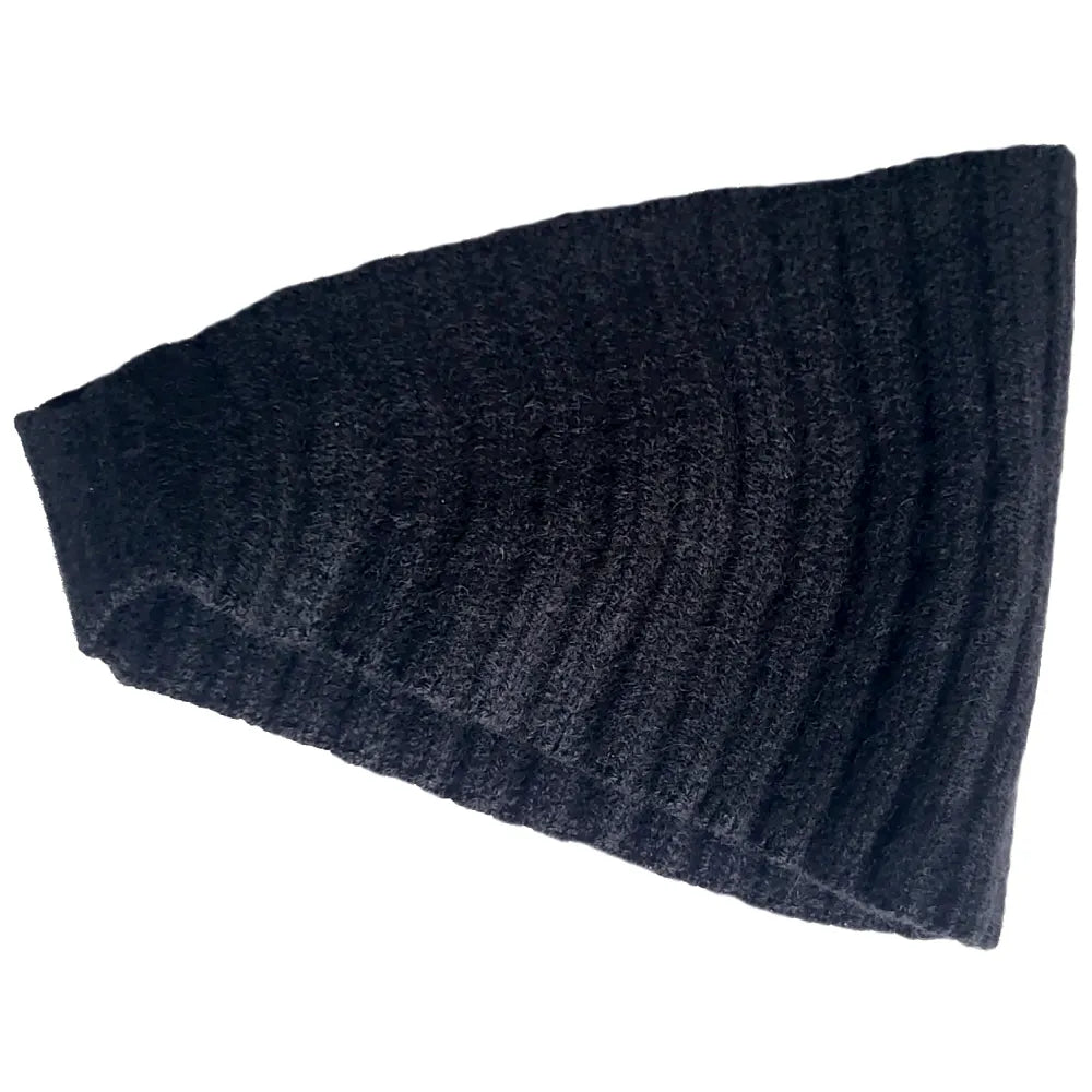 Stirnband schwarz aus Kaschmir