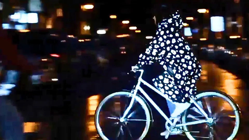 Fahrrad Regencape reflektierend Leo Print