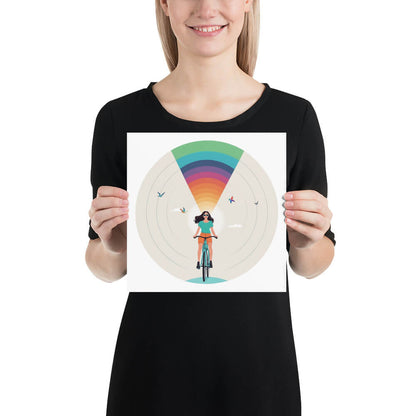 Poster Fahrradmotiv bunt - Rainbow Ride