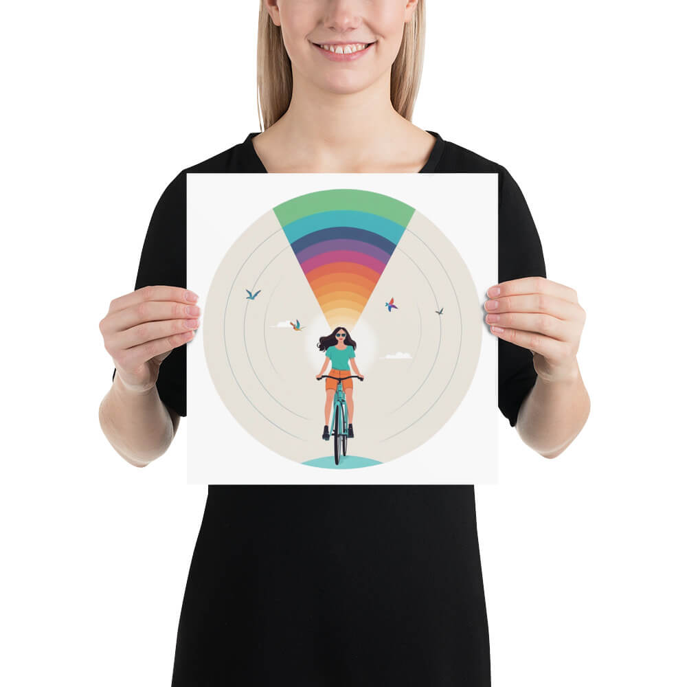 Poster Fahrradmotiv bunt - Rainbow Ride