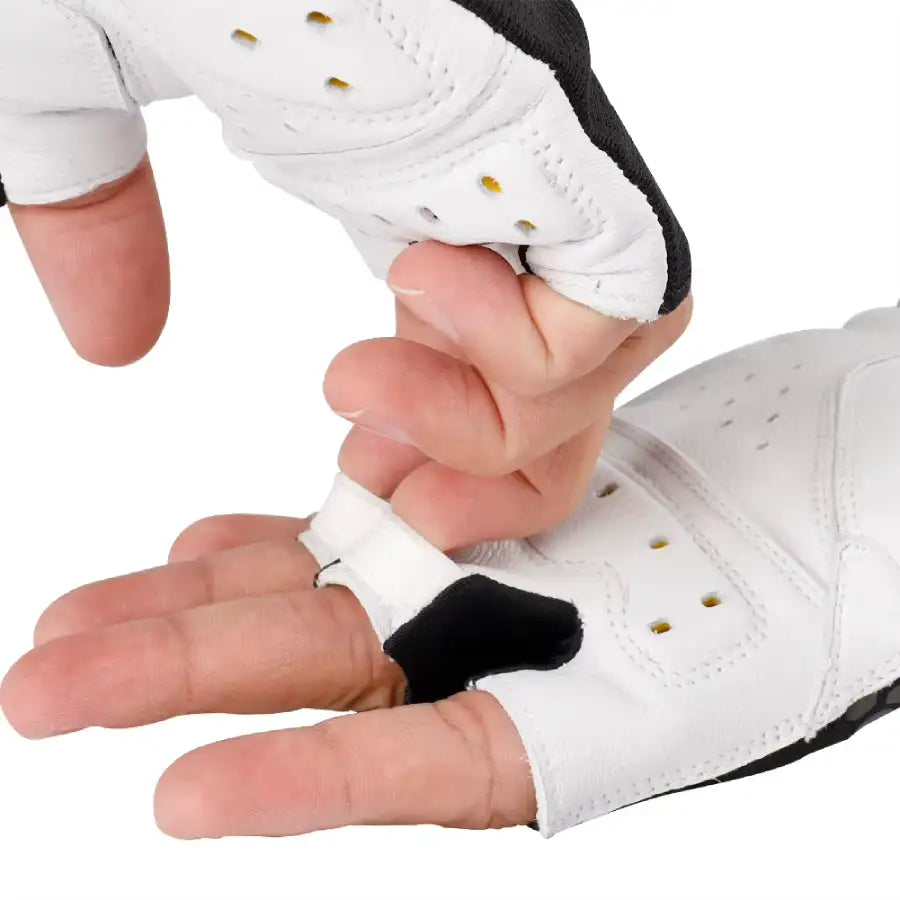 Fahrradhandschuhe Damen und Herren kurz fingerlos mit Leder