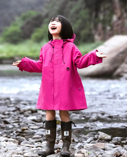 Mädchen Regenjacke weit A Form