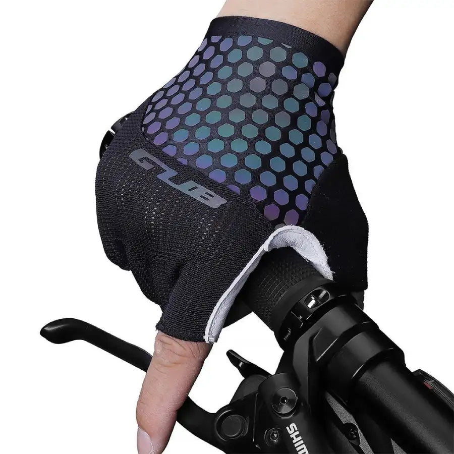 Fahrradhandschuhe Damen & Herren fingerlos mit Leder – Bomence