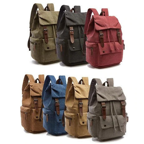 wanderrucksack canvas Canvas Rucksack "Metro" aus Baumwollte für Schule – Bomence