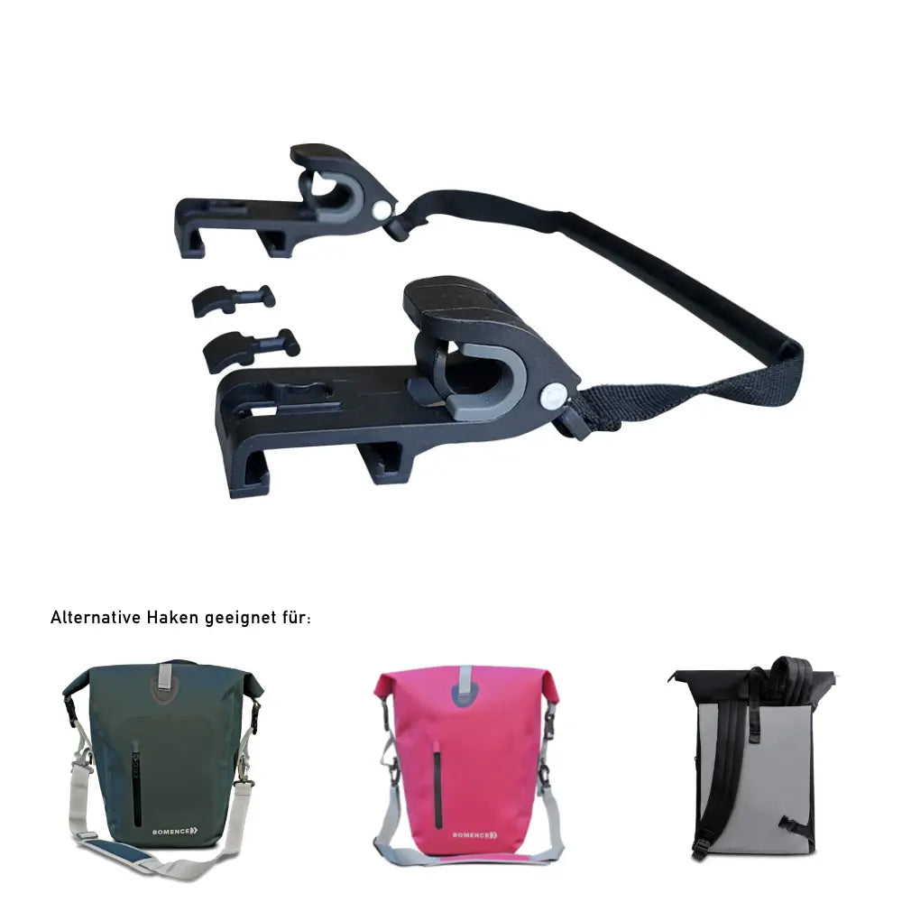Alternativ Haken für pinke & grüne Fahrradtasche und Kombitasche – Bomence