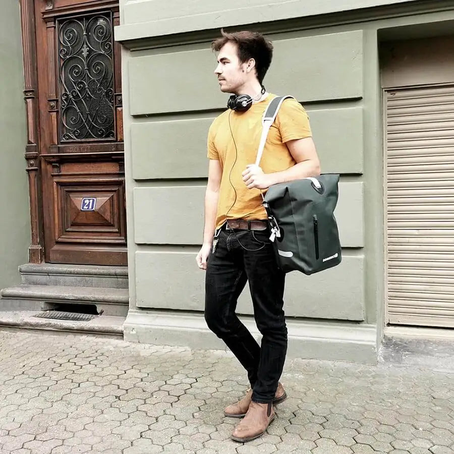 Green bicycle bag waterproof