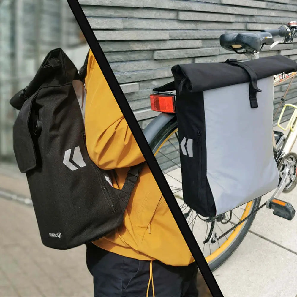 Bicycle bag and backpack 2-in-1