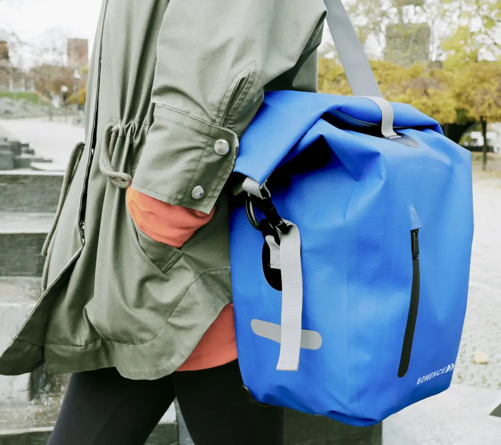 Two bicycle pannier bags (blue)