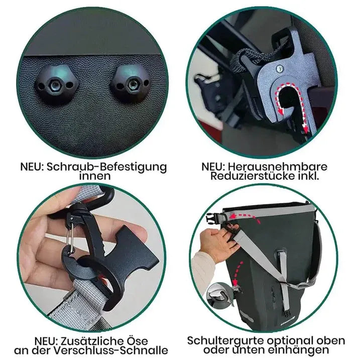 Wasserdichte Fahrradtasche für Gepäckträger 25L – Bomence