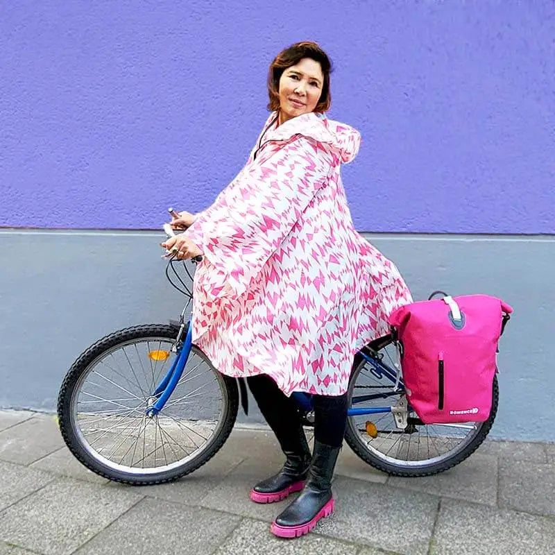 Dubbele fietstassen voor bagagedrager - set van 2 (Pioneer roze) 